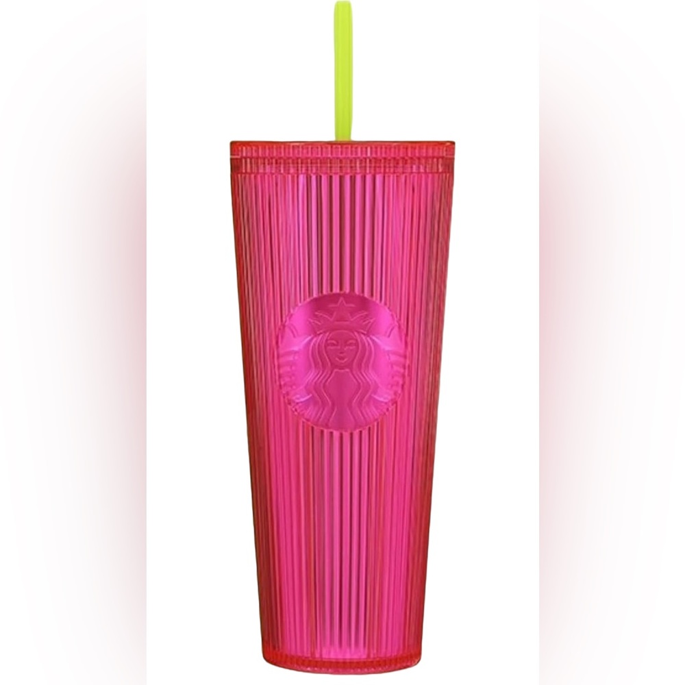 Starbucks magenta bling Barbie Pink iridescent 24oz NWT